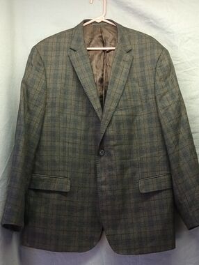 Farah Olive Green Plaid Sport Coat